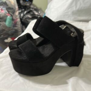 Women's Black Platform Sandals